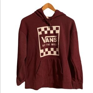Vans Red Hoodie Sweatshirt ‘Off the Wall’